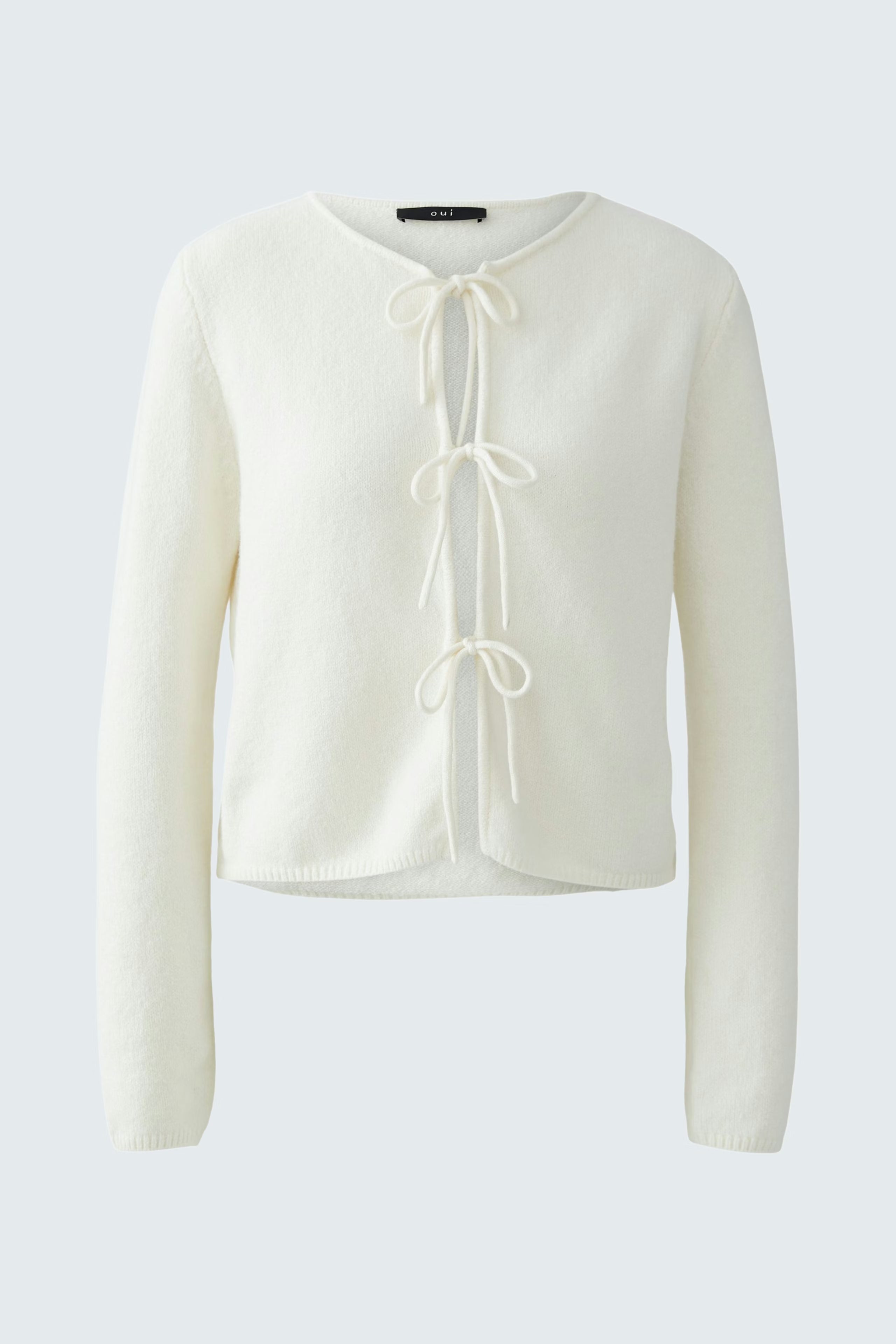 Oui- Bow Cream Cardi