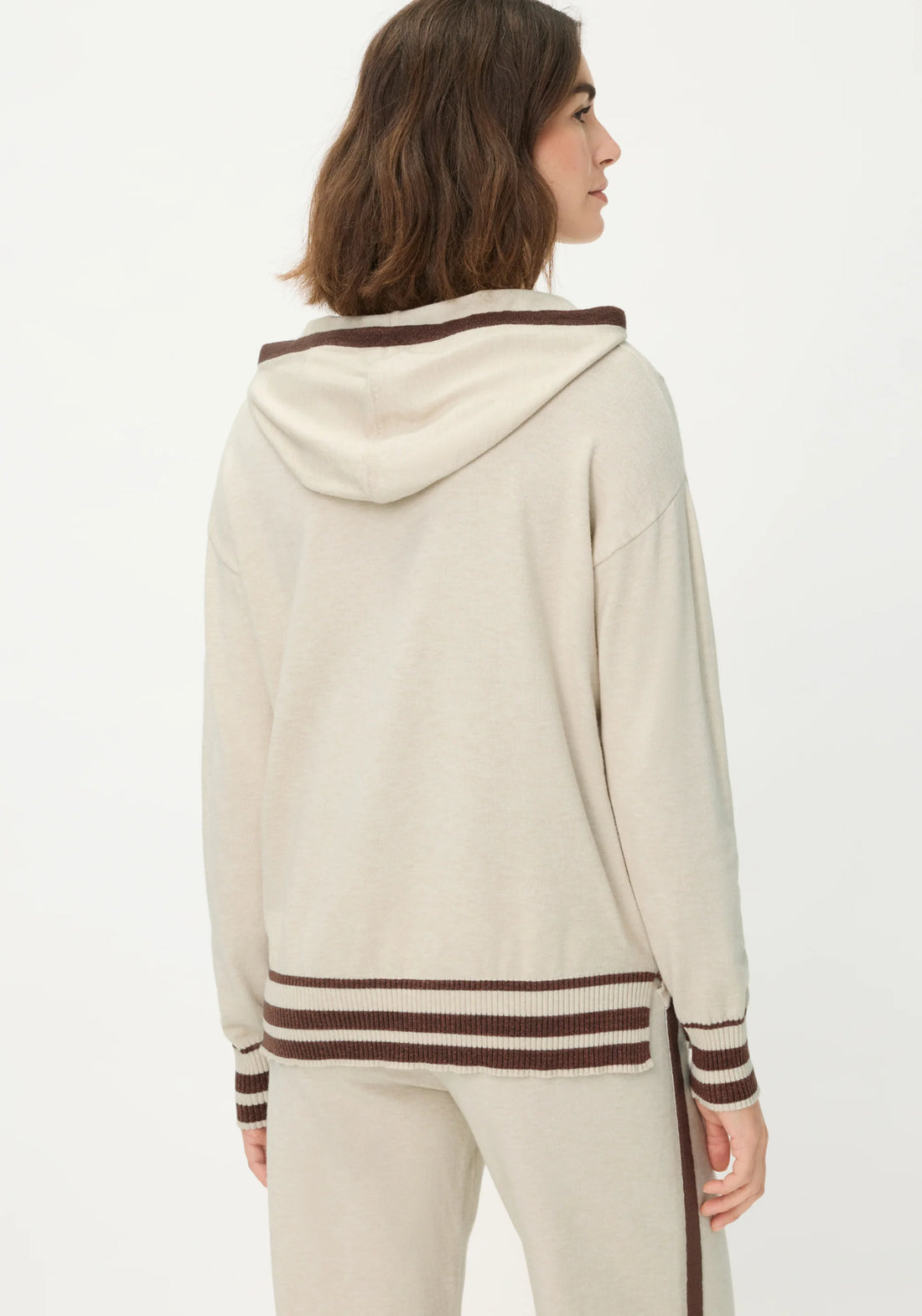 Olsen- Cream and Brown Hoodie