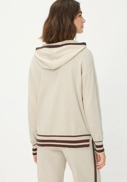 Olsen- Cream and Brown Hoodie