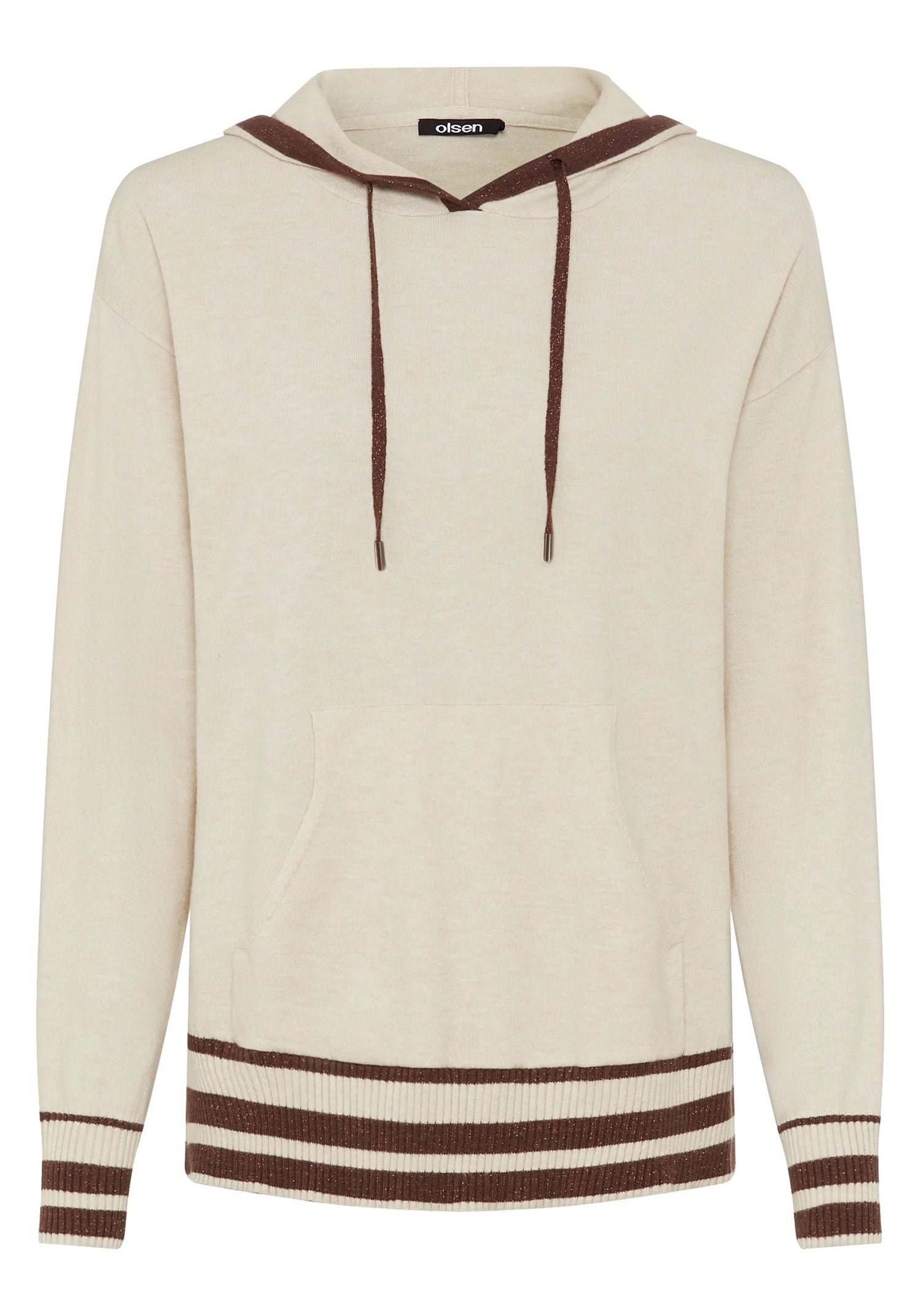 Olsen- Cream and Brown Hoodie