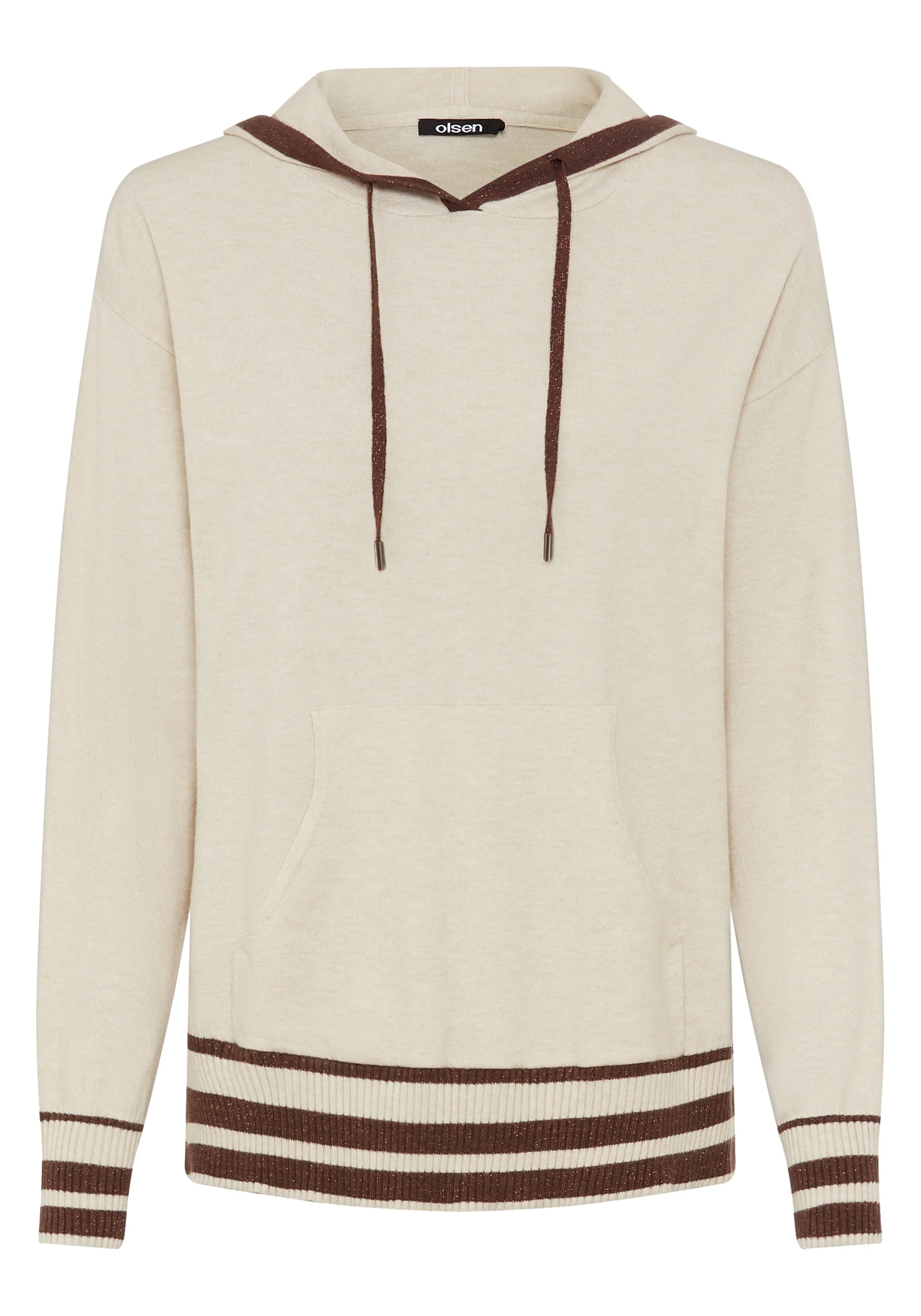 Olsen- Cream and Brown Hoodie