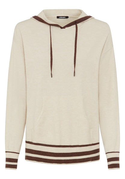 Olsen- Cream and Brown Hoodie
