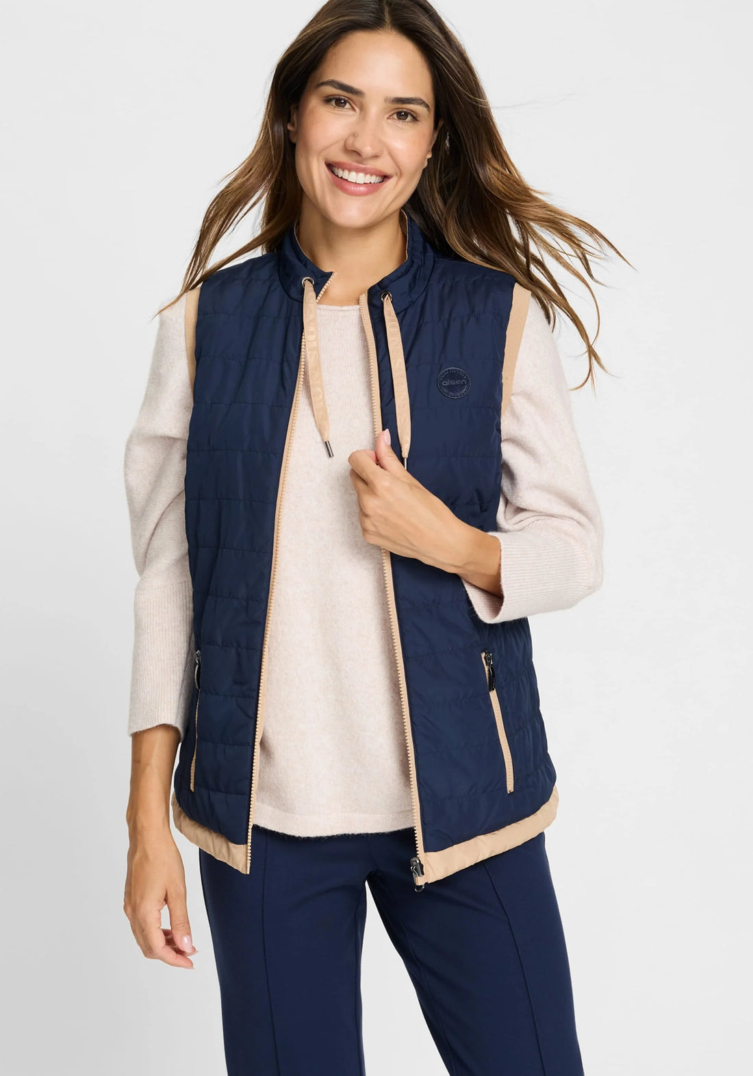 Olsen- Navy and Tobacco Reversable Vest