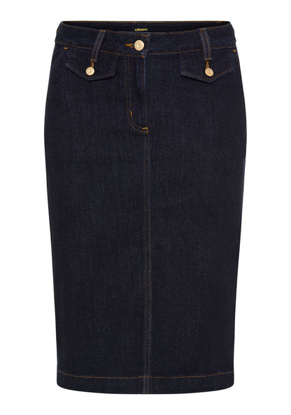 Olsen Navy Denim Skirt
