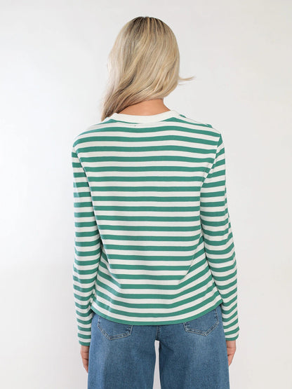 Gerry Weber - Green and White Long Sleeve Top