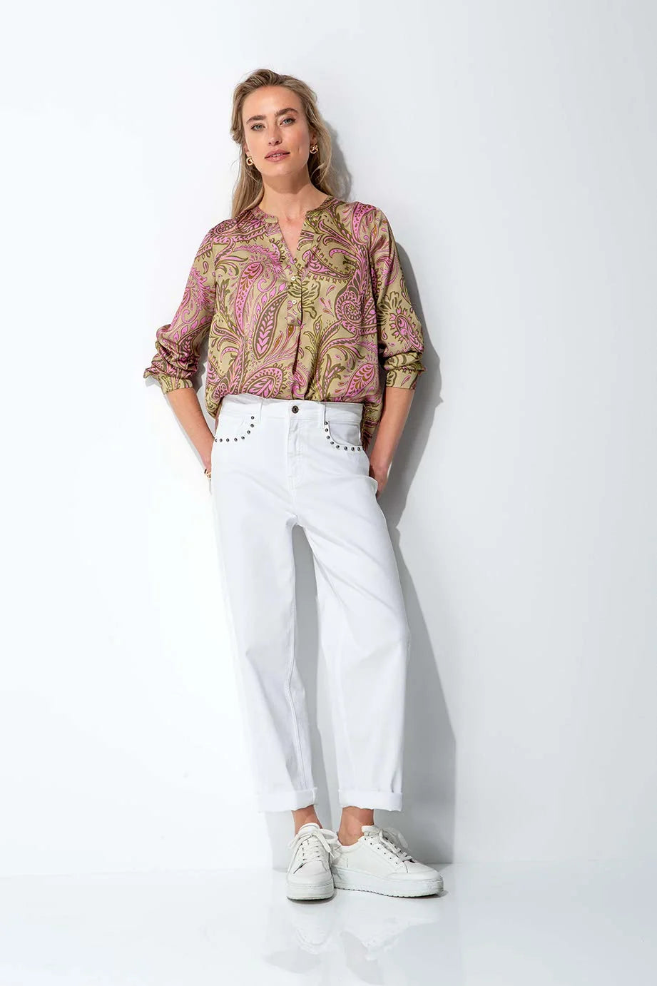 CATNOIR - White Stud Jeans