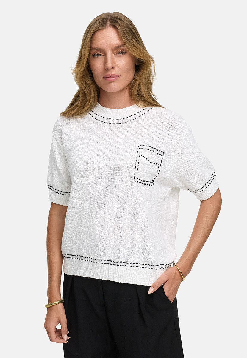 CATNOIR - White Pocket Knit