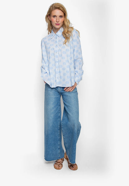 Emily Van Den Bergh - Blue Spot Top
