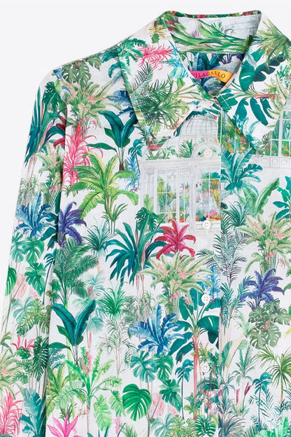 Vilagallo Greenhouse Palm Print Shirt