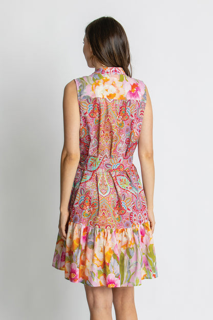 Kachel Sophie Pink Print Dress