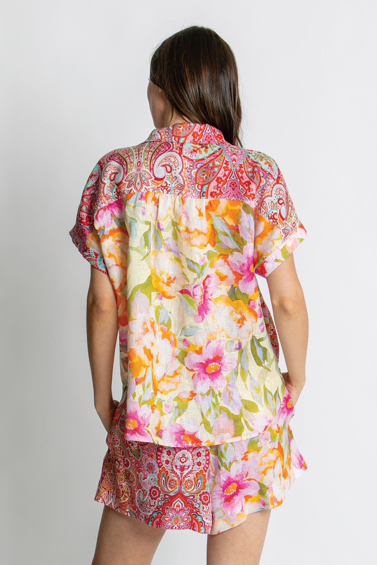 Kachel Sadie Pink Print Shorts