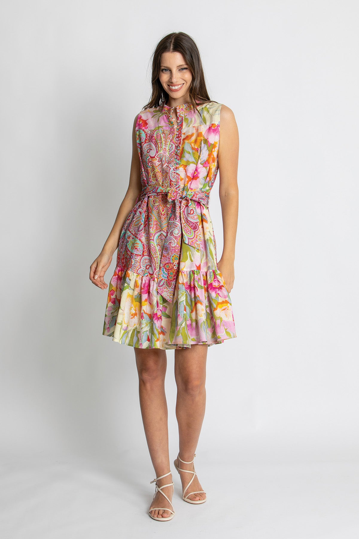 Kachel Sophie Pink Print Dress