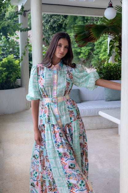 Kachel -  Jean Maxi Dress