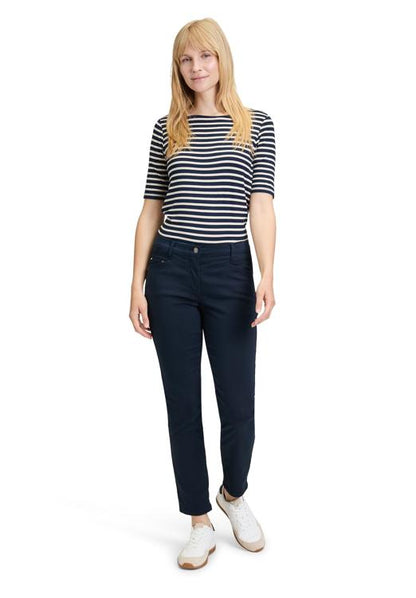 Betty Barclay - Navy and Beige Stripe T-Shirt
