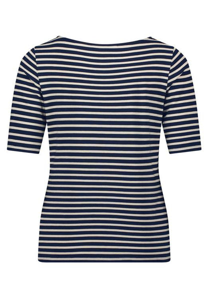 Betty Barclay - Navy and Beige Stripe T-Shirt