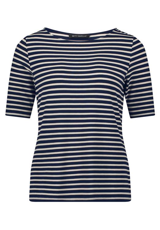 Betty Barclay - Navy and Beige Stripe T-Shirt