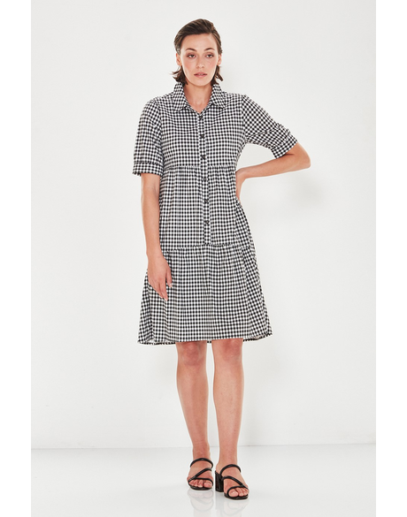 Verge - Acrobat Gingham Kirby Dress