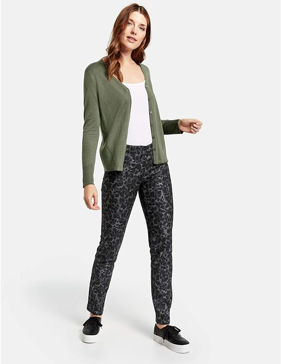 Gerry Weber - Best4Me Edition Cropped Grey/Black Leopard Print Jeans