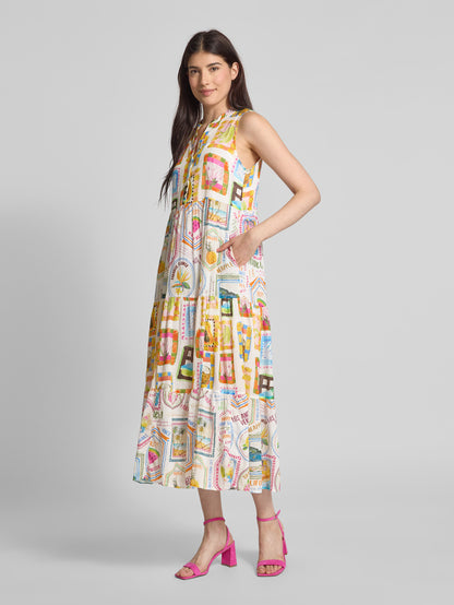Emily Van Den Bergh - Tropical Fruit Sleeveless Maxi Dress