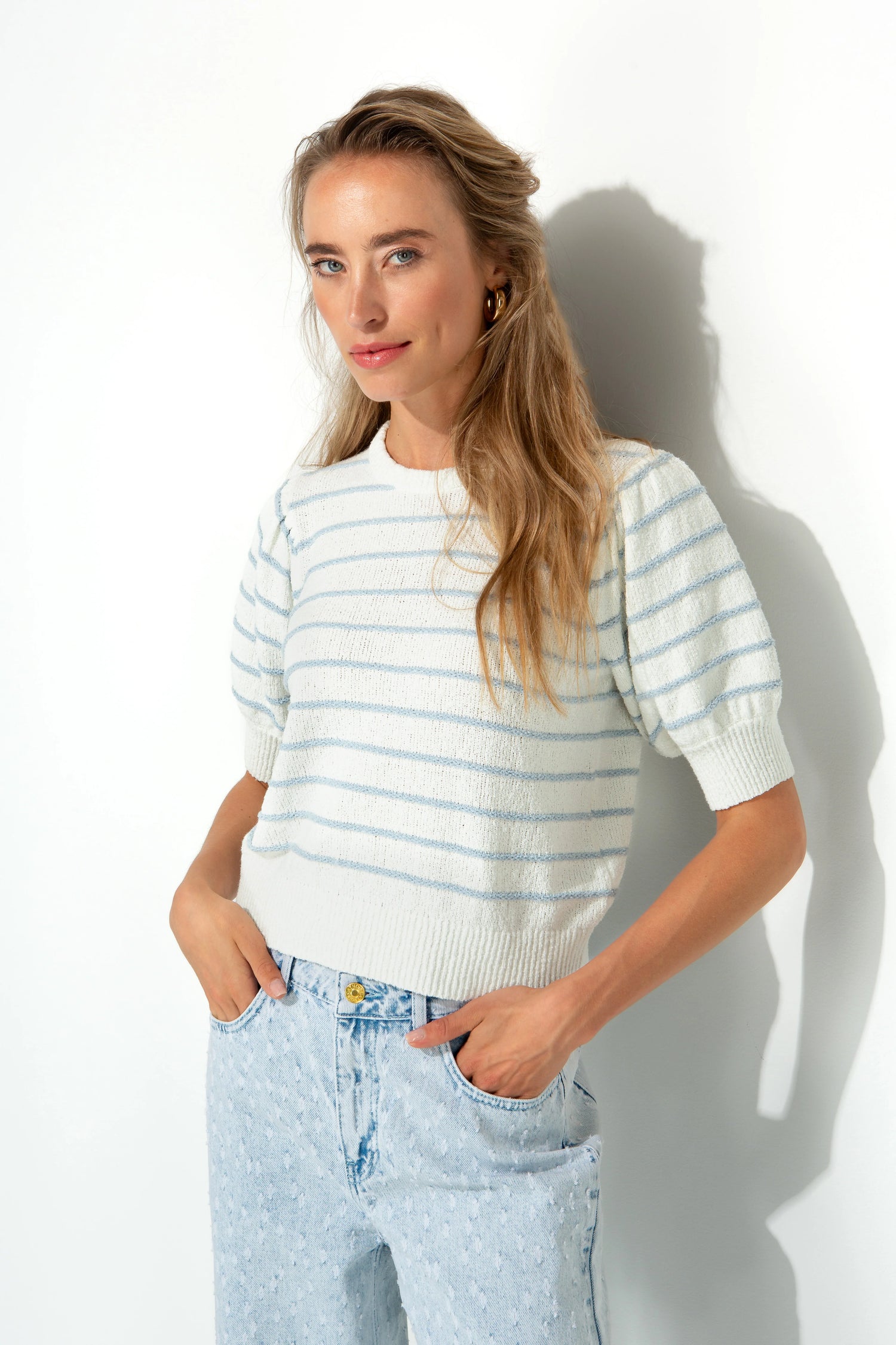 CATNOIR Blue and White Knit
