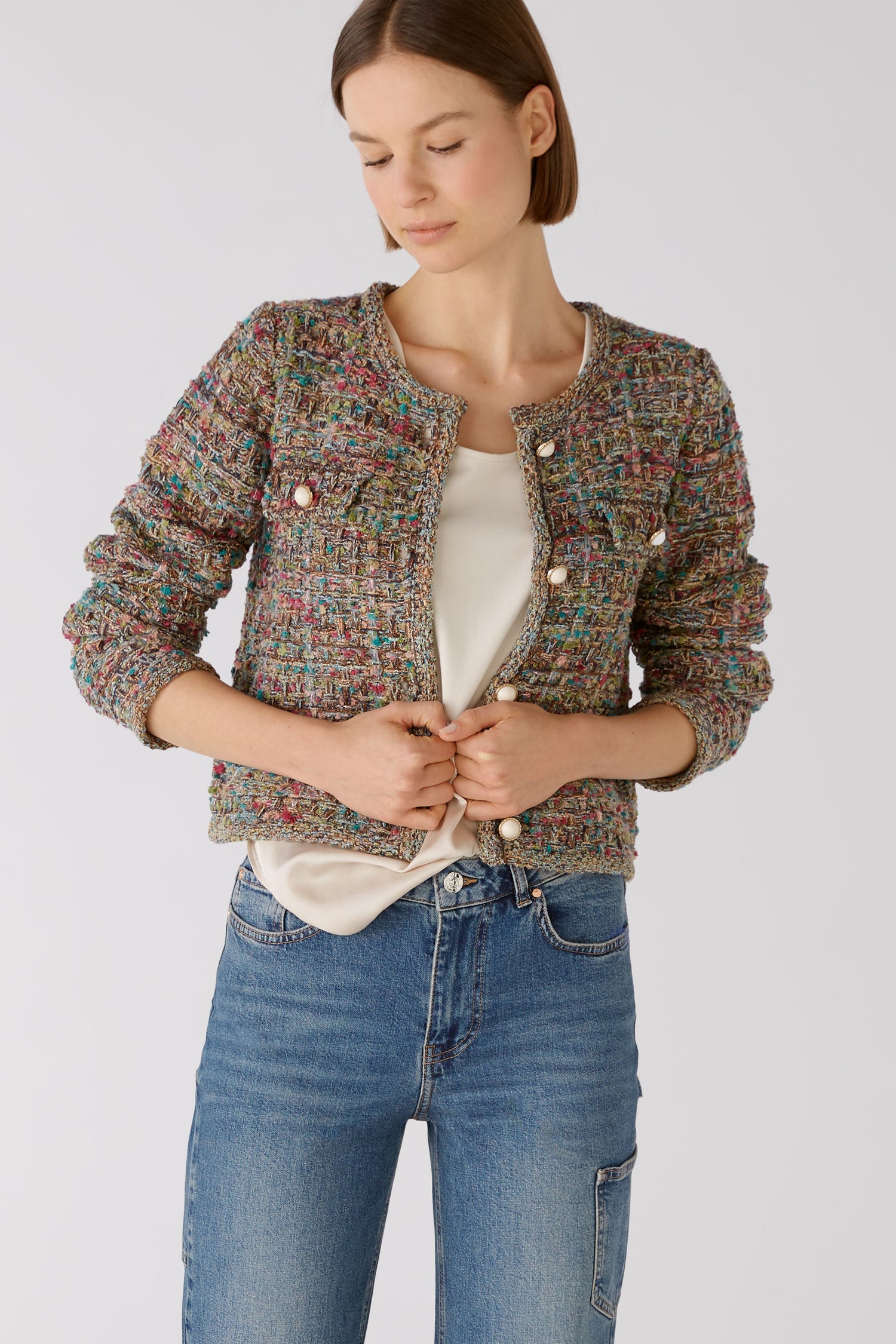 OUI- French Style Knitted Box Jacket