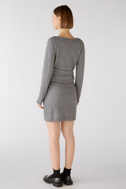 Oui - Grey Tie Wrapped Cardigan