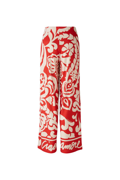 Oui - Red Print Ciao Amore Pants