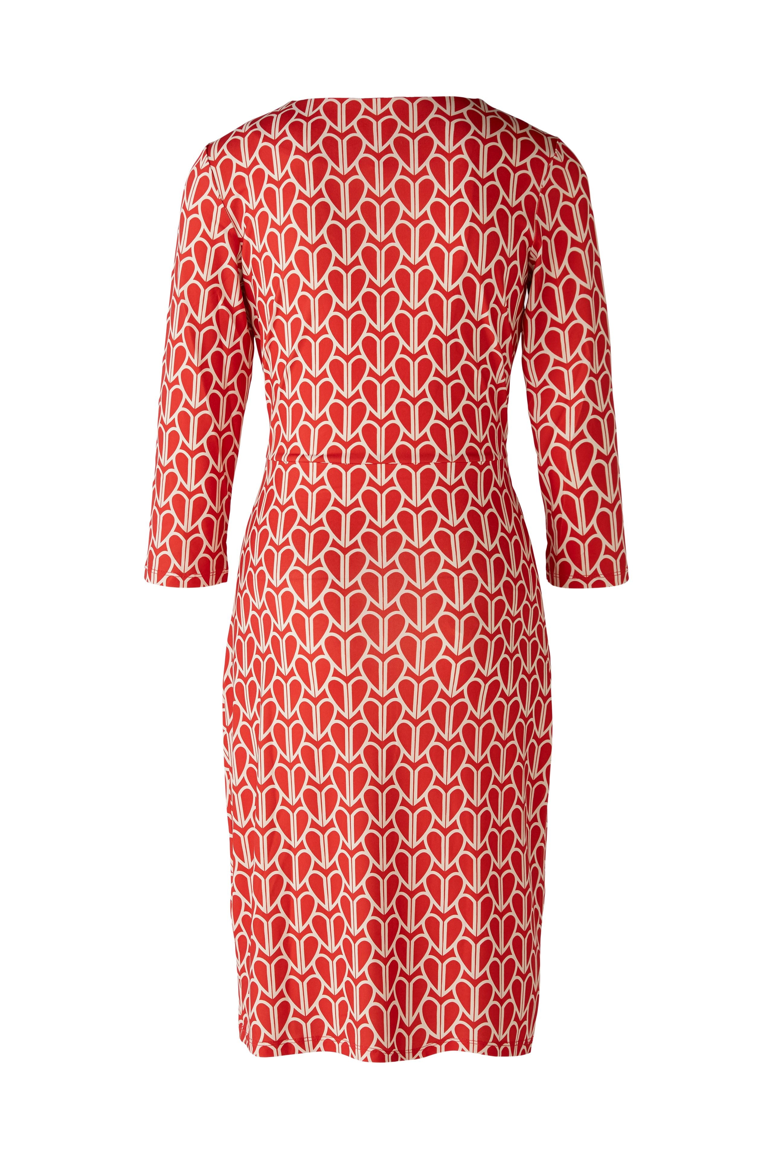 Oui - Red Print Heart Dress