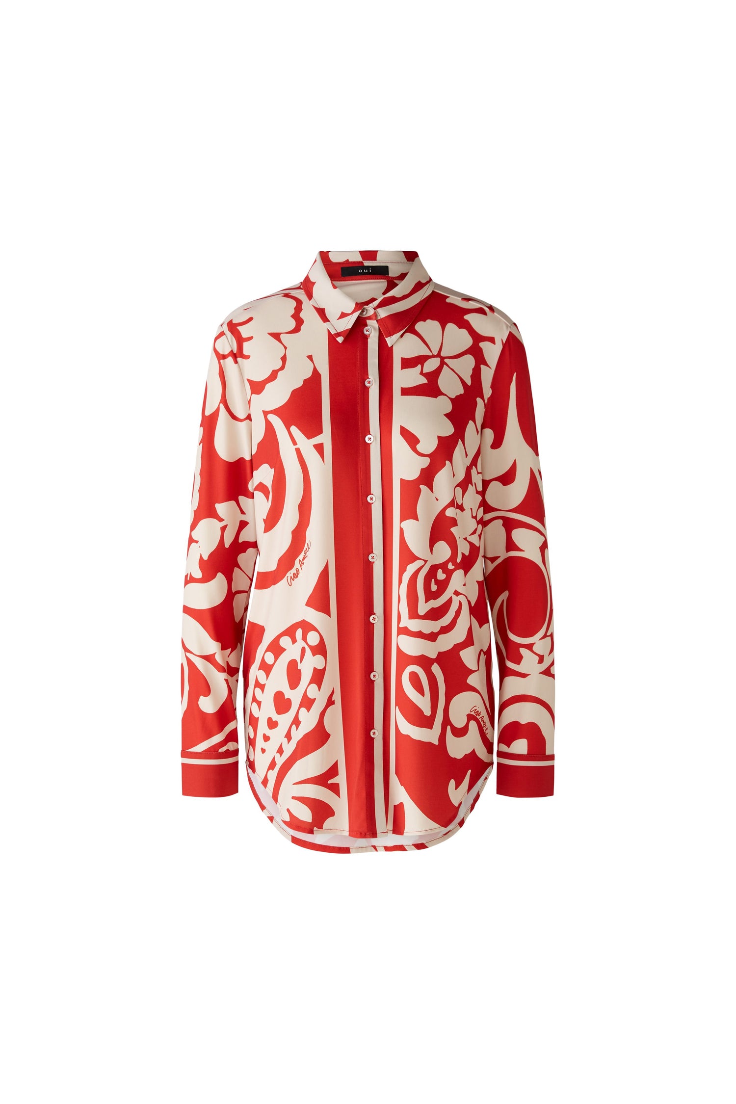 Oui - Red Print Ciao Amore Blouse