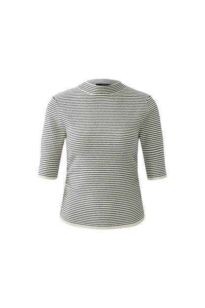 Oui- Black and White Knit Top