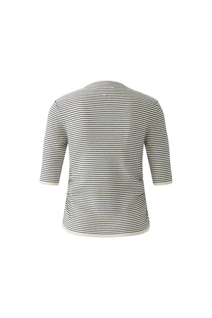 Oui- Black and White Knit Top