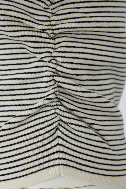 Oui- Black and White Knit Top