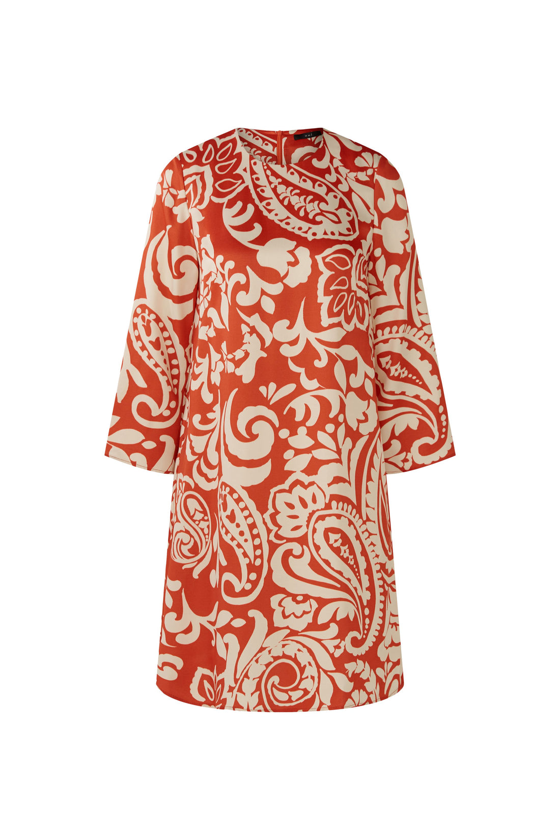 Oui - Red and Cream Print Dress