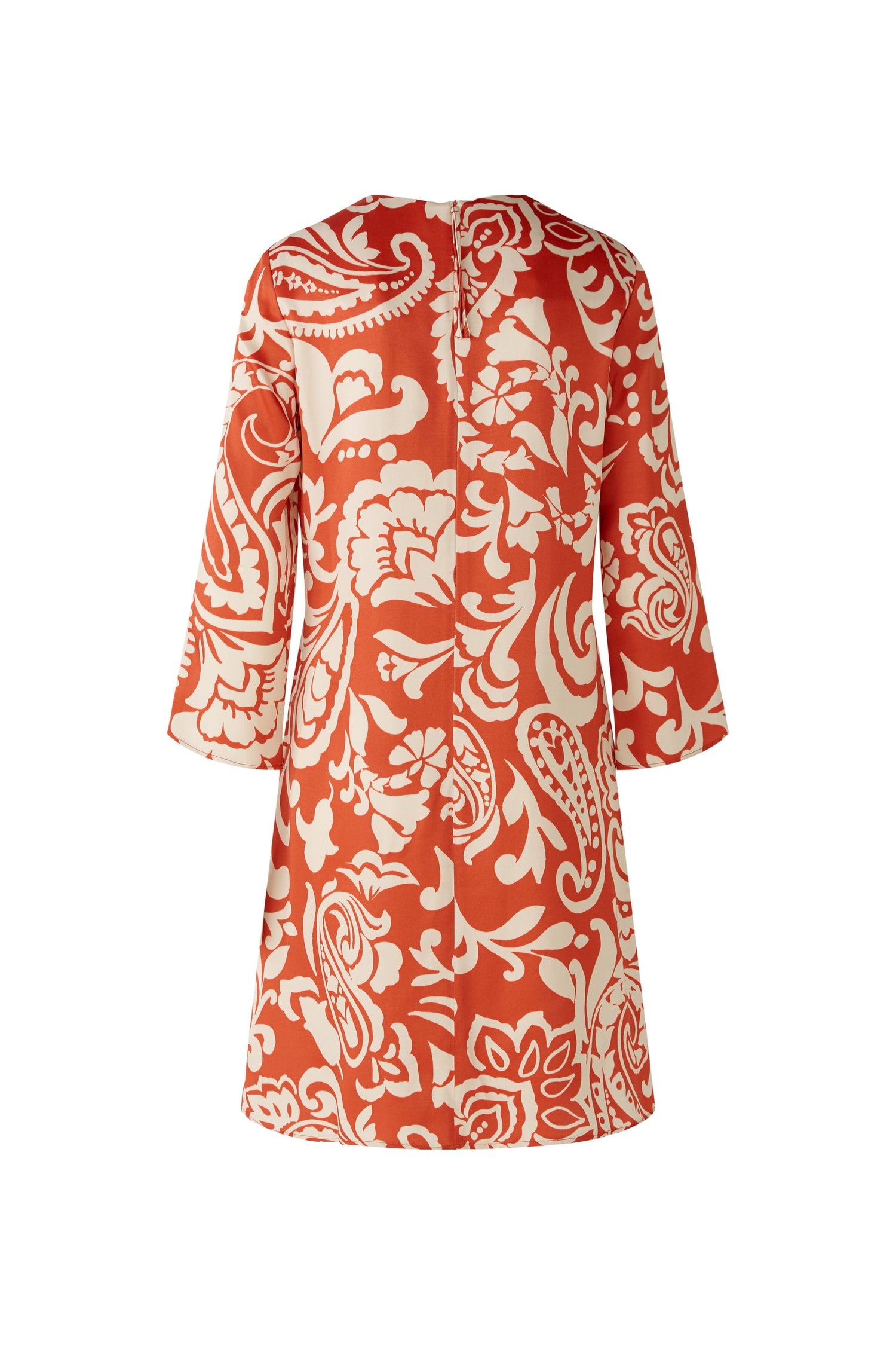 Oui - Red and Cream Print Dress