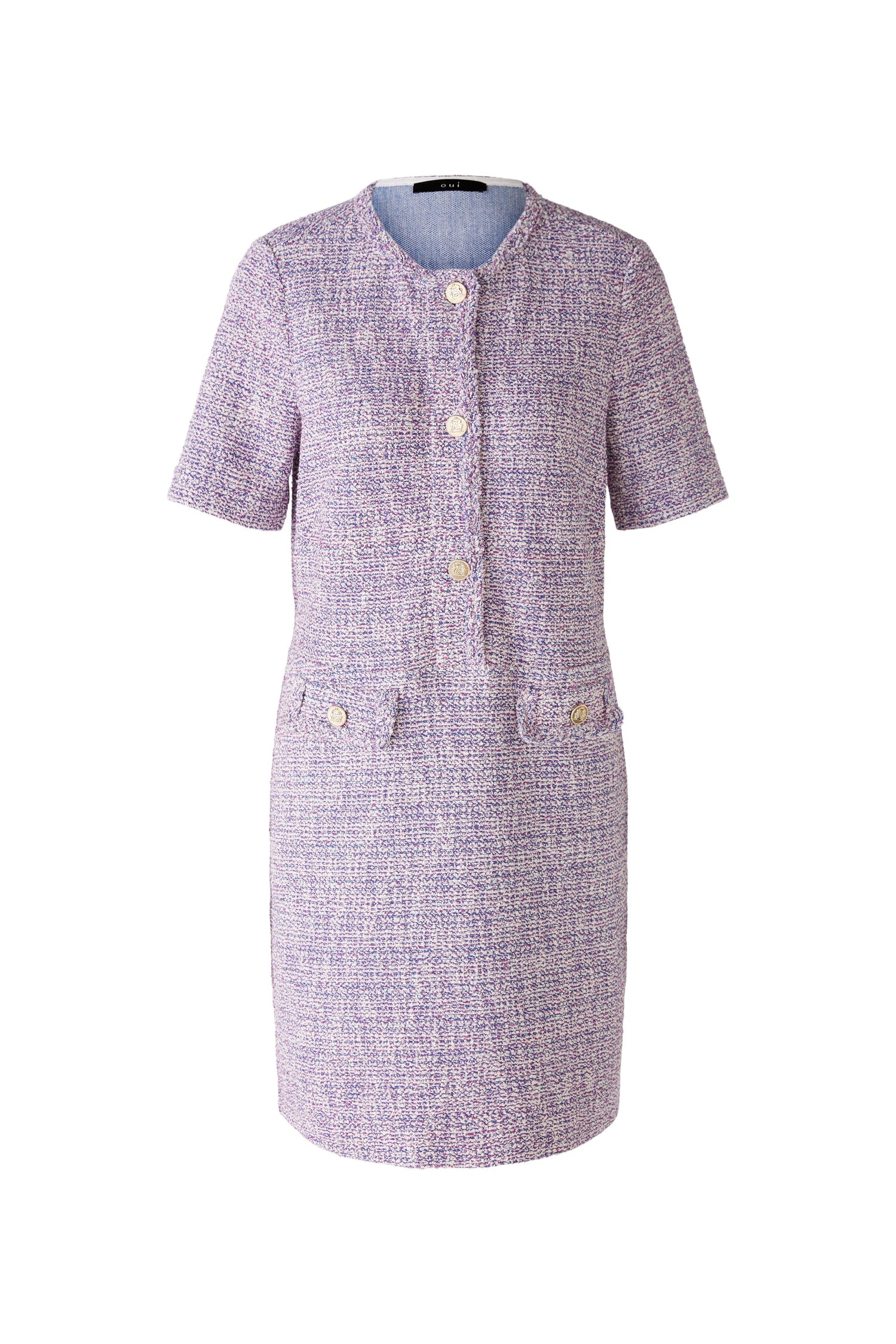 Oui - Lilac and Blue Tweed Dress