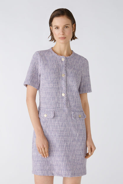 Oui - Lilac and Blue Tweed Dress