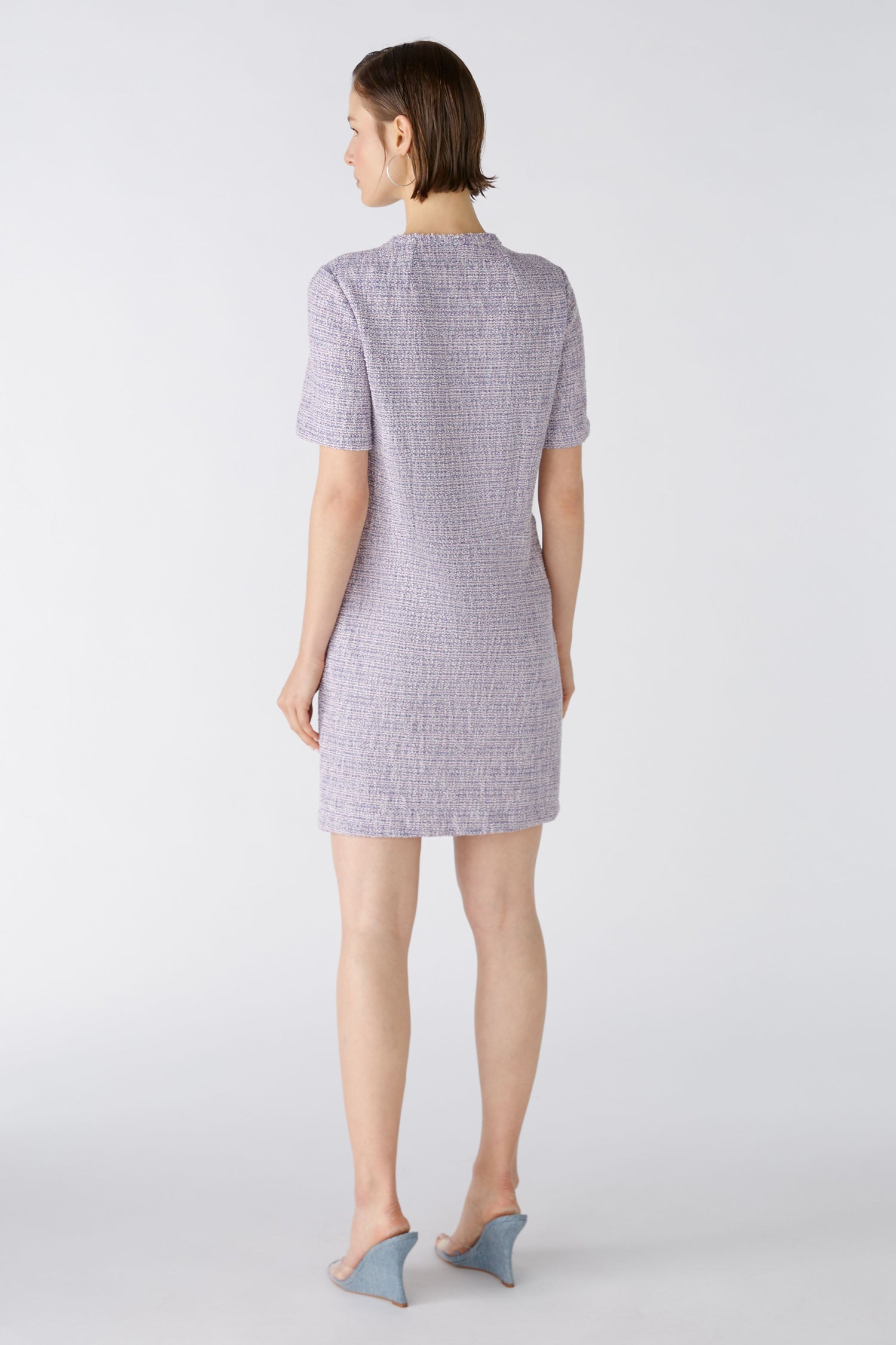 Oui - Lilac and Blue Tweed Dress