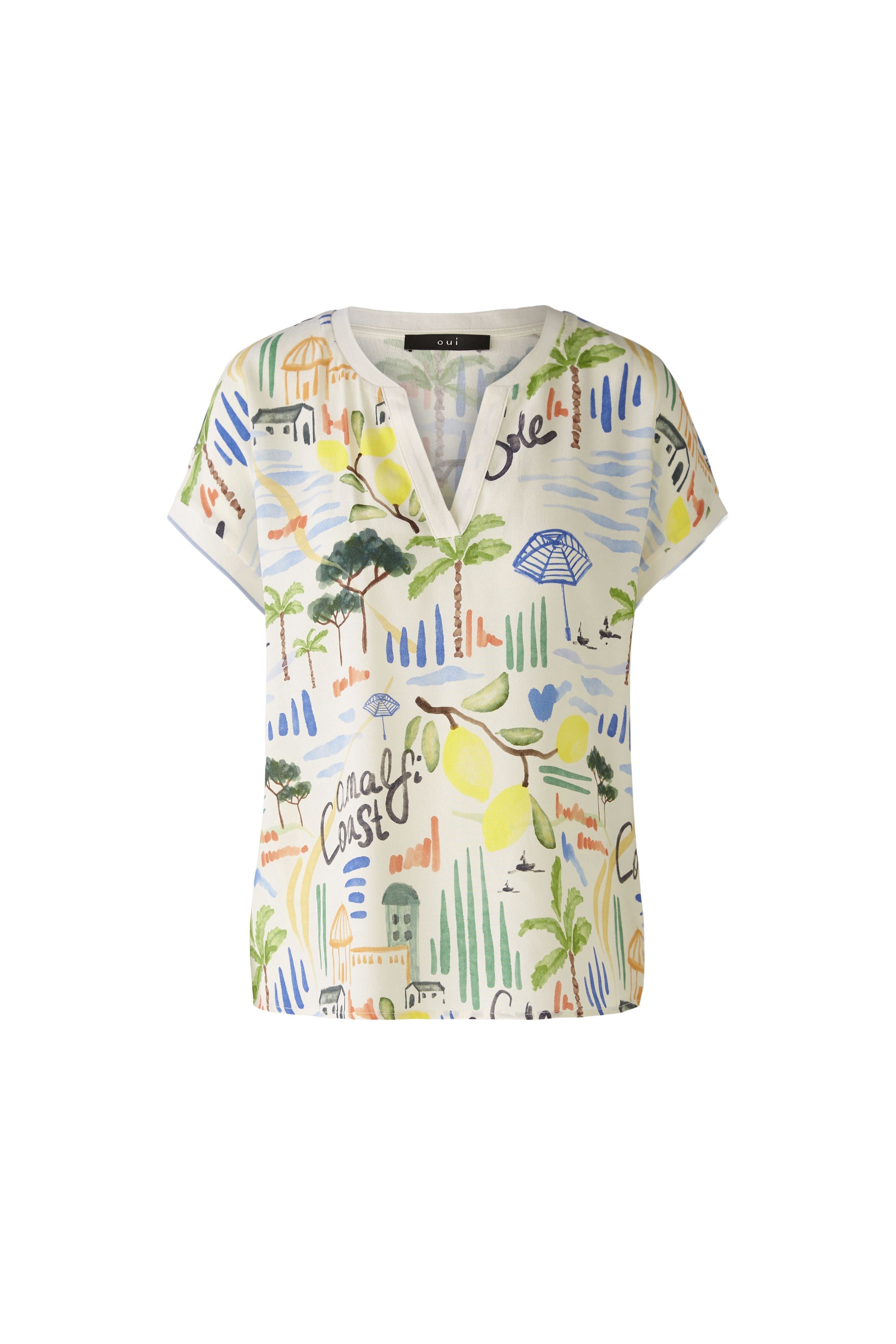 Oui - Amalfi Print Blouse