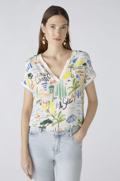 Oui - Amalfi Print Blouse