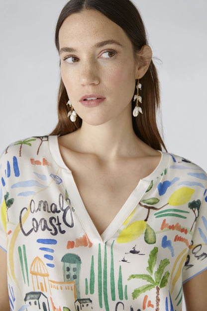 Oui - Amalfi Print Blouse