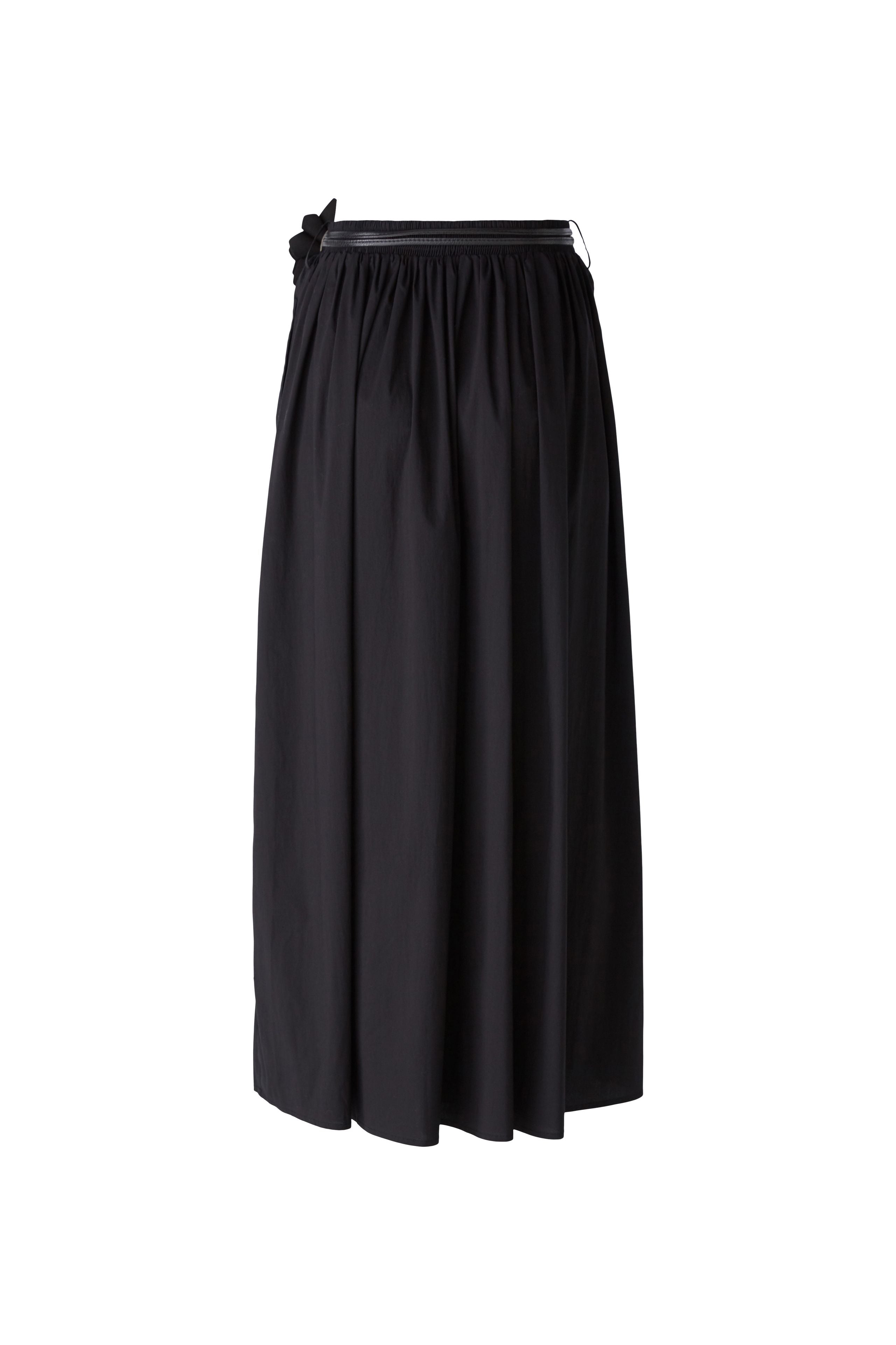 Oui - Black Flower Belt Skirt