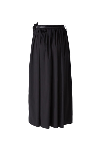 Oui - Black Flower Belt Skirt