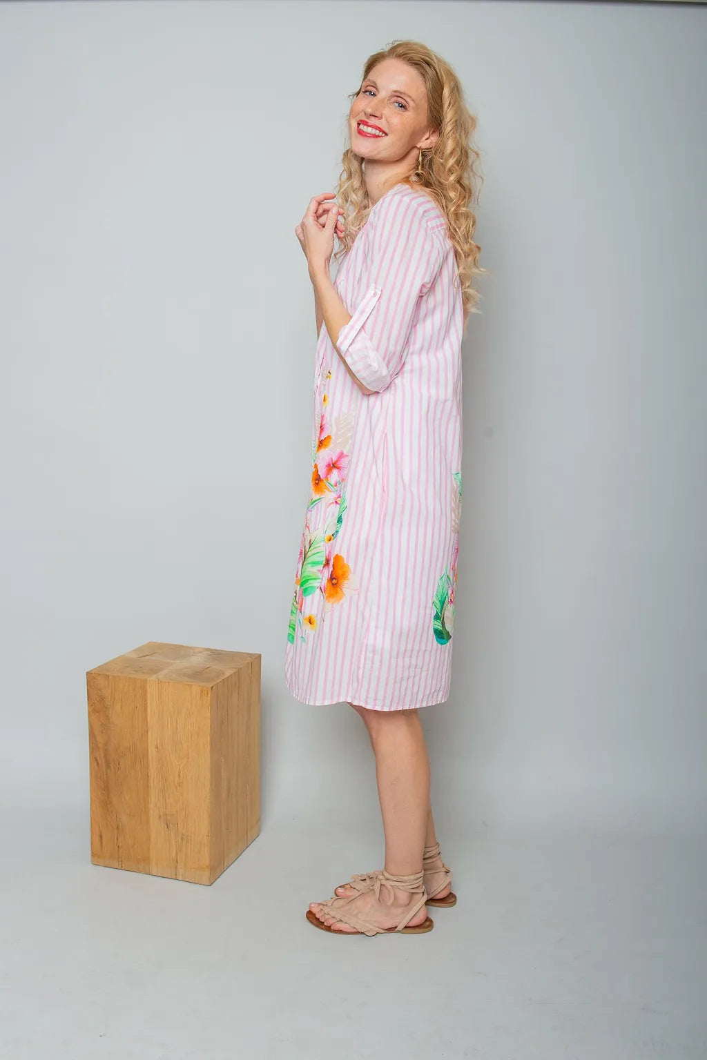 Emily Van Den Bergh - Stripe Flower Dress