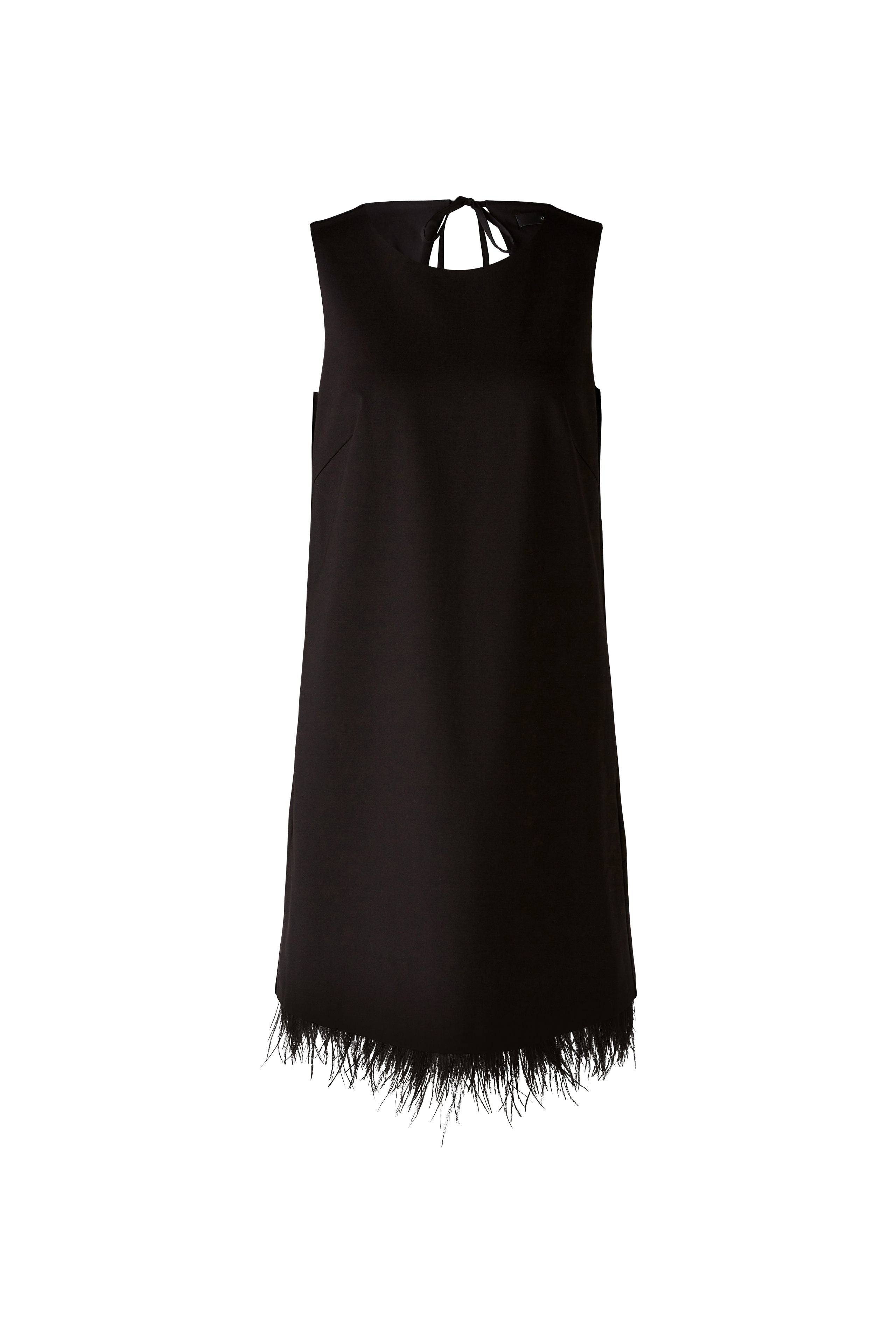 Oui- Black Feather Dress