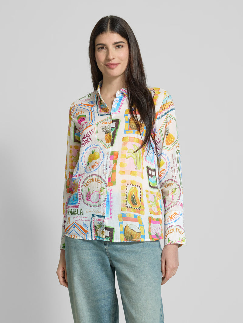 Emily Van Den Bergh - Tropical Fruity Button Up Blouse