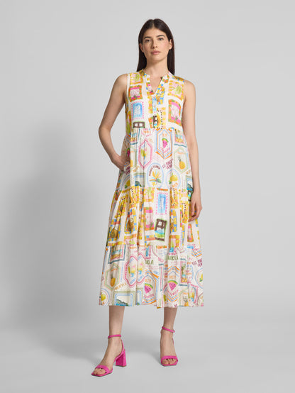 Emily Van Den Bergh - Tropical Fruit Sleeveless Maxi Dress