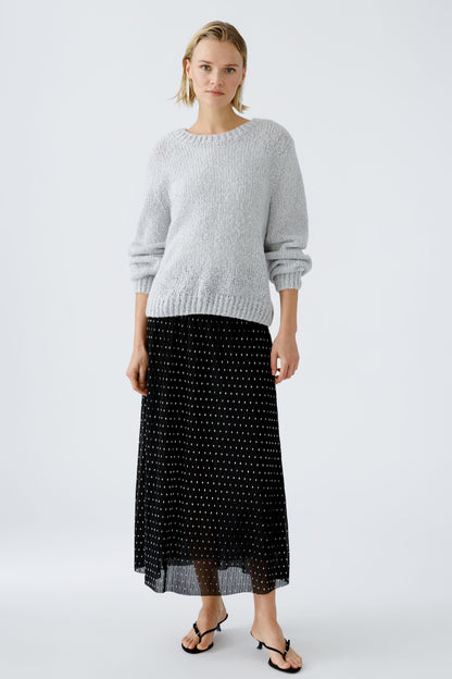 Oui- Black and White Spot Skirt