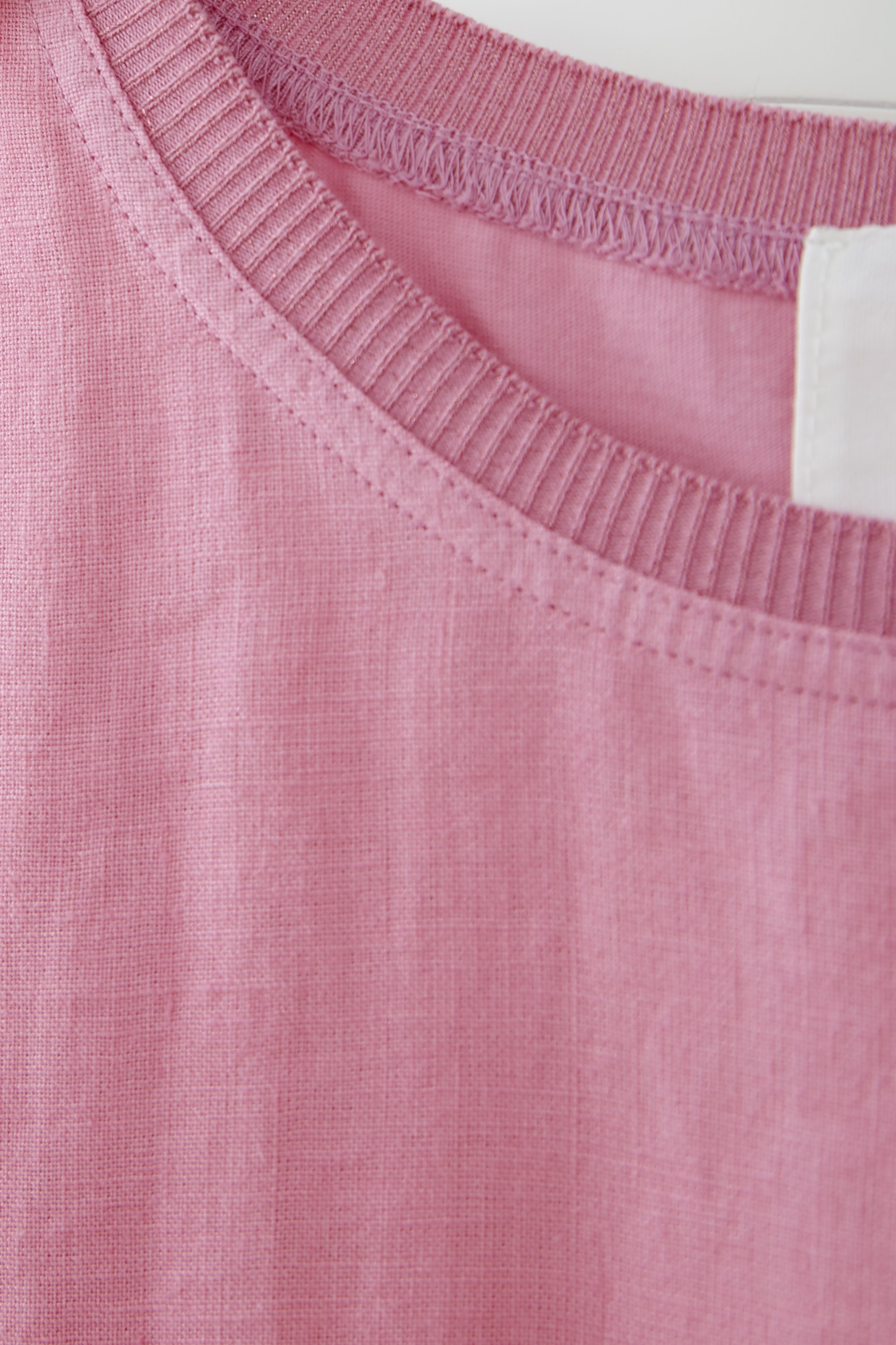 Oui - Pink Linen Dress