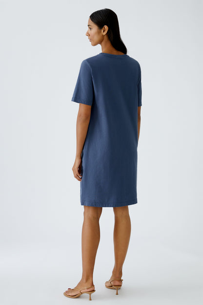 Oui- Mid Blue Linen Dress