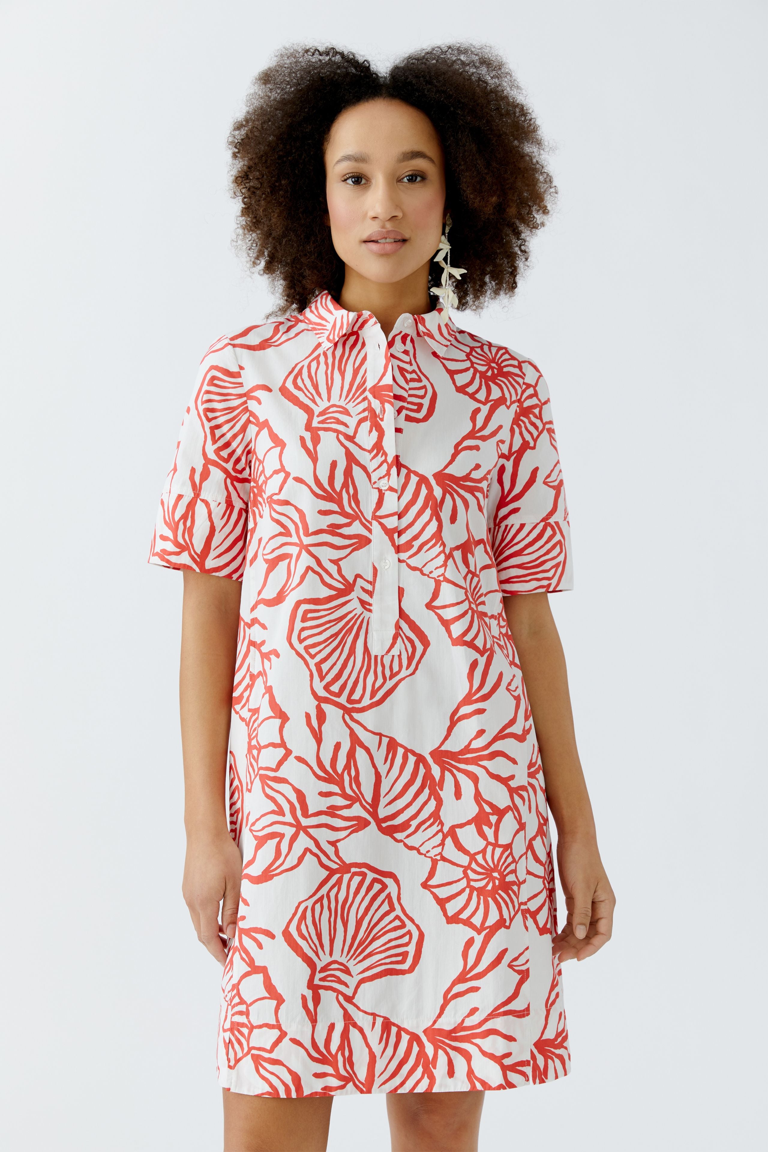 Oui- Red Coral Dress